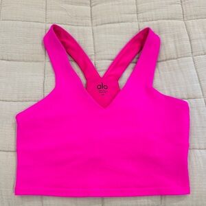 ALO Yoga Real Sports Bra Hot Pink